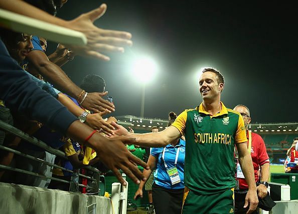 Ab de Villiers after the World Cup quarter-finals against Sri Lanka
